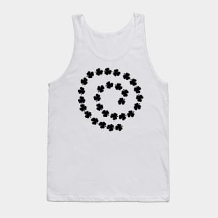 Black Shamrock Spiral St Patricks Day Tank Top